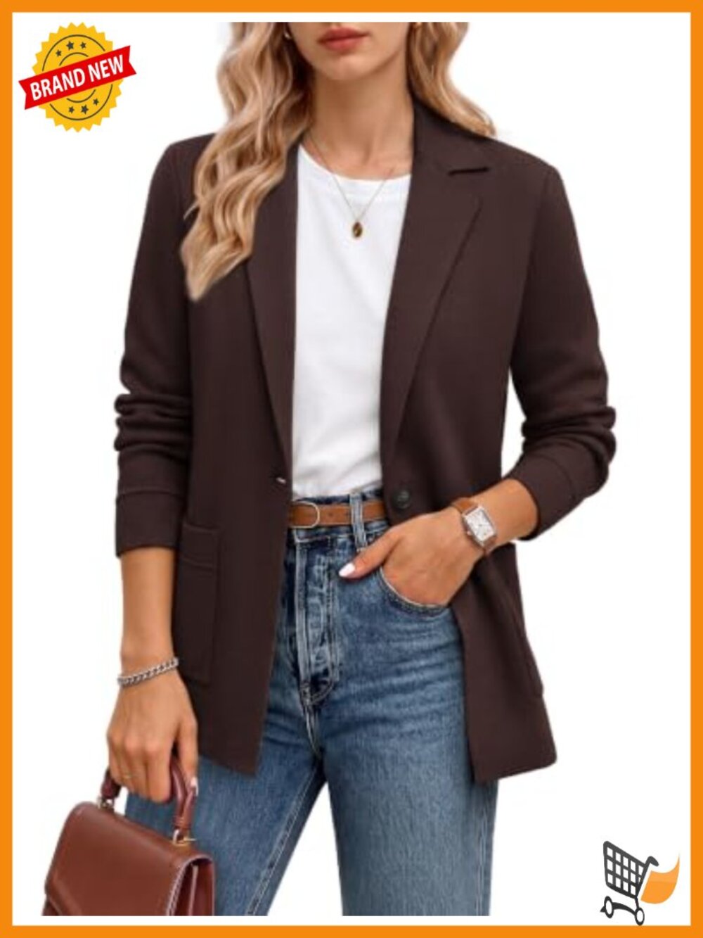 Wool Blend Sweater Blazer Business Casual Slim Fit Notch Lapel